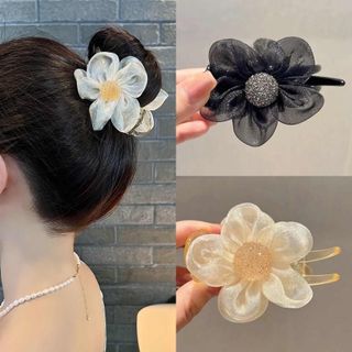 Kẹp Tóc 2 cái Hình Hoa Hướng Dương Đính Đá Thời Trang Mùa Hè Cho Phụ Nữ Kiện Búi Tóc Hình Hoa Mềm Mại