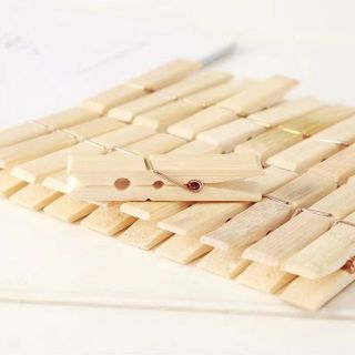 Bộ 20 kẹp quần áo bằng tre dùng trong gia đình, kẹp quần áo tất vớ vật dụng đa năng L1711
