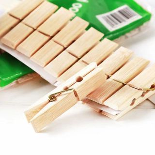 Bộ 20 kẹp quần áo bằng tre dùng trong gia đình, kẹp quần áo tất vớ vật dụng đa năng L1711