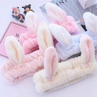 Băng đô tai thỏ Hàn Quốc vành rộng, băng đô rửa mặt trang điểm đắp mặt nạ phụ kiện tóc xinh xắn L1631