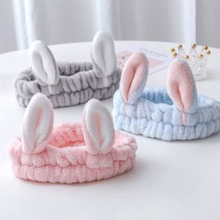 Băng đô tai thỏ Hàn Quốc vành rộng, băng đô rửa mặt trang điểm đắp mặt nạ phụ kiện tóc xinh xắn L1631