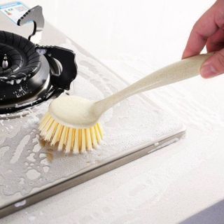 Bàn chải rửa chén bát chà nồi cán dài vệ sinh nhà bếp, bàn chải vệ sinh chùi rửa xoong nồi L1253