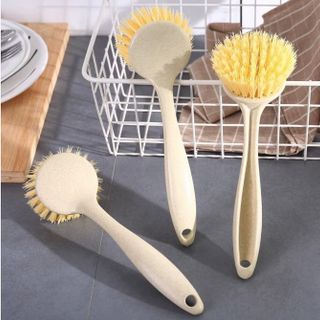 Bàn chải rửa chén bát chà nồi cán dài vệ sinh nhà bếp, bàn chải vệ sinh chùi rửa xoong nồi L1253