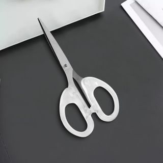 Kéo văn phòng Trắng Trong suốt, kéo thép không gỉ dùng trong nhà bếp, kéo thủ công cho trẻ em L1741