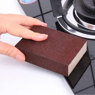 Miếng bọt biển nhám chà đáy nồi, vết bẩn đen, miếng vệ sinh chén bát, tẩy gỉ sét cọ rửa xoong rồi L1453