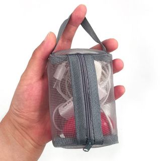 Túi lưới trong suốt đựng mỹ phẩm mini có khóa kéo nhỏ, đựng tiền xu, son môi, chìa khóa, túi đựng thẻ L1433