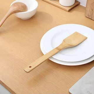 Xẻng tre chống dính cán dài dùng trong bếp, xẻng vuông 30cm an toàn cho sức khỏe, thìa xới cơm L1613