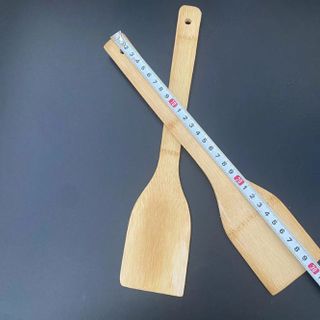 Xẻng tre chống dính cán dài dùng trong bếp, xẻng vuông 30cm an toàn cho sức khỏe, thìa xới cơm L1613