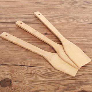 Xẻng tre chống dính cán dài dùng trong bếp, xẻng vuông 30cm an toàn cho sức khỏe, thìa xới cơm L1613