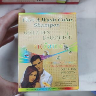 Hộp Gội Nhuộm Phủ Bạc Yicaoten 10 Gói (Kèm Bao Tay)