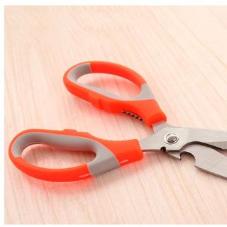 Kéo nhà bếp bằng thép không gỉ, kéo cắt hoa, may vá, dụng cụ mở nắp chai, kéo cắt đa năng L1414