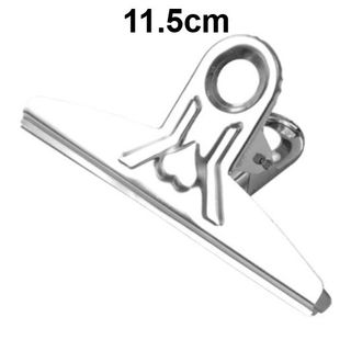 Kẹp thép không gỉ kẹp văn phòng phẩm hồ sơ nhỏ kẹp lưu trữ đuôi dài cố định chắc chắn L1721