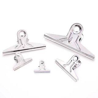 Kẹp thép không gỉ kẹp văn phòng phẩm hồ sơ nhỏ kẹp lưu trữ đuôi dài cố định chắc chắn L1721