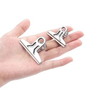 Kẹp thép không gỉ kẹp văn phòng phẩm hồ sơ nhỏ kẹp lưu trữ đuôi dài cố định chắc chắn L1721