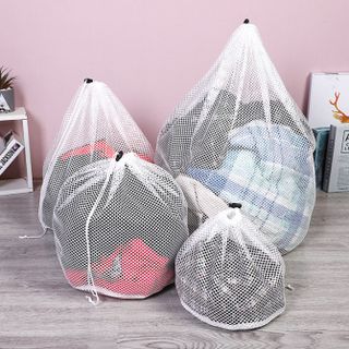 Túi đựng đồ giặt có dây rút dày lỗ to, túi đựng đồ chăm sóc quần áo bỏ máy giặt chống nhăn rách L1241