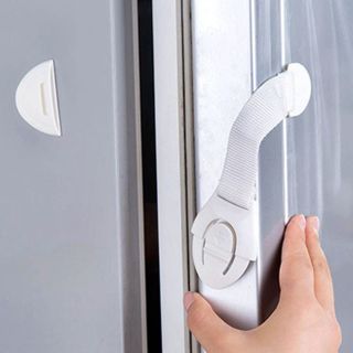 Khóa an toàn cho trẻ em Khóa ngăn kéo Khóa vải Bảo vệ Khóa tủ lạnh Khóa cửa tủ ngăn kẹp tay trẻ em L1332