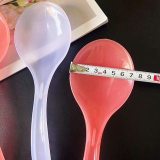 Thìa nhựa lớn xới cơm, màu đỏ và trắng ngẫu nhiên, muỗng múc cơm múc canh đa năng L2044