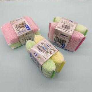 Combo 2 Miếng bọt biển chà rửa chén bát xoong nồi nhà bếp, cọ chùi rửa nồi và bát đĩa L1942