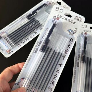 Bộ 1 Bút bi nước kèm 6 Ngòi Thay Thế Bút Học Sinh Sinh Viên Nhân Viên Văn Phòng Phẩm , Bút tiết kiệm L2032