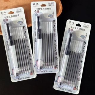 Bộ 1 Bút bi nước kèm 6 Ngòi Thay Thế Bút Học Sinh Sinh Viên Nhân Viên Văn Phòng Phẩm , Bút tiết kiệm L2032