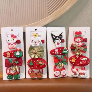 VĨ 5 KẸP TÓC CỘT TÓC SANRIO GIÁNG SINH