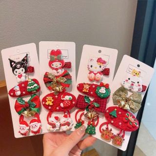 VĨ 5 KẸP TÓC CỘT TÓC SANRIO GIÁNG SINH