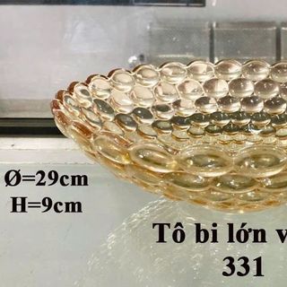 TÔ THUỶ TINH VÀNG BI LỚN 29CM MÃ 331 (T6)