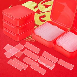 Hộp 60 miếng dán 2 mặt siêu dính , băng dính 2 mặt treo giá kệ, khung tranh, đồ trang trí ( HỘP ĐỎ) L2134