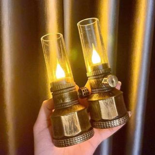 ĐÈN DẦU ĐỂ BÀN SÀI PIN PHONG CÁCH CỔ ĐIỂN