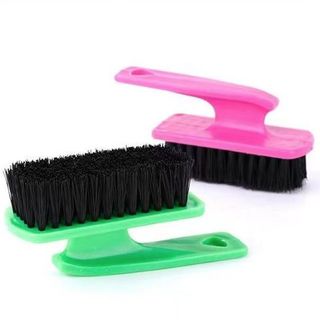 Bàn chải đánh giày lông đen cán ngắn, bàn chải giặt đồ, bàn chải đánh giày bằng nhựa L2141