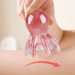 Lược massage kinh lạc đầu bạch tuộc, lược cạo vai và cổ, lược trị liệu huyệt đạo đầu, lược bạch tuộc thư giãn L1931