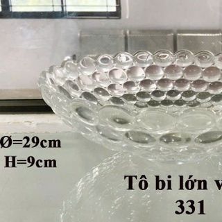 TÔ THUỶ TINH TRẮNG BI LỚN 29CM MÃ 331 T6
