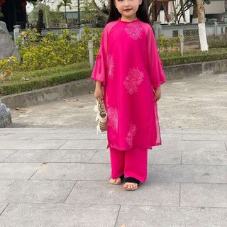 Cần Sỉ nhanh số lượng hàng sản xuất về đầy kho áo dài cách tân bé gái