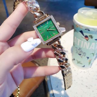 XẢ NHANH ĐỒNG HỒ NỮ THỜI TRANG GUECC DÂY XÍCH MẶT VUÔNG VIỀN HỘT