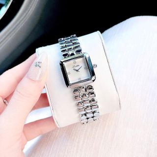 ĐỒNG HỒ NỮ CHÍNH HÃNG SCOTTIE DÂY THÉP BẠC MẶT VUÔNG XÀ CỪ FULLBOX