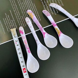 Thìa in cán cong, thìa nhựa nhỏ xíu dành cho trẻ em, thìa súp trẻ em L2042