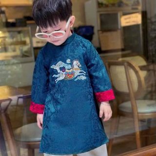 XƯỞNG MAY ÁO DÀI HOÀNG MAI - Áo dài bé trai mẫu ngựa