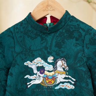 XƯỞNG MAY ÁO DÀI HOÀNG MAI - Áo dài bé trai mẫu ngựa