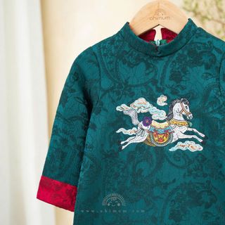 XƯỞNG MAY ÁO DÀI HOÀNG MAI - Áo dài bé trai mẫu ngựa
