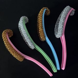 Cọ rửa nồi có tay cầm cong bằng dây vàng và bạc, Cọ rửa nồi có tay cầm cong, cọ rửa nhà bếp, cọ rửa bát đĩa L2143