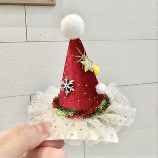 KẸP TÓC MŨ GIÁNG SINH PHỐI REN