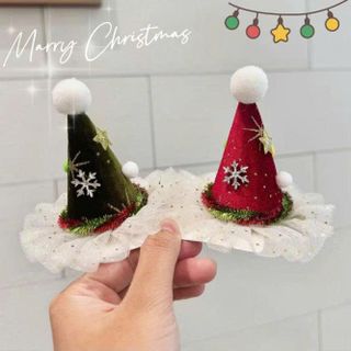 KẸP TÓC MŨ GIÁNG SINH PHỐI REN