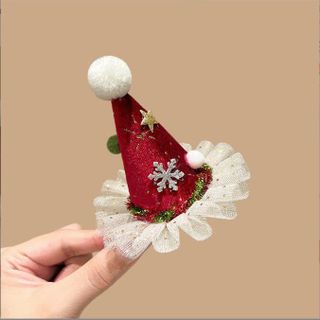 KẸP TÓC MŨ GIÁNG SINH PHỐI REN