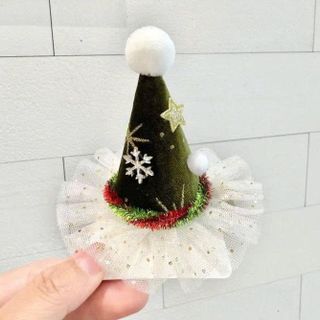 KẸP TÓC MŨ GIÁNG SINH PHỐI REN