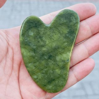 Miếng ngọc bích mát xa mặt bằng đá , dụng cụ massage mặt thư giãn L1934