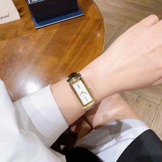 SIÊU SALE ĐỒNG HỒ NỮ TRUNG CẤP YXL DÂY DA MẶT CHỮ NHẬT