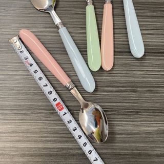 Thìa ăn cơm cán dày màu macaron dành cho học sinh và trẻ em, thìa ăn nhân viên văn phòng L1921