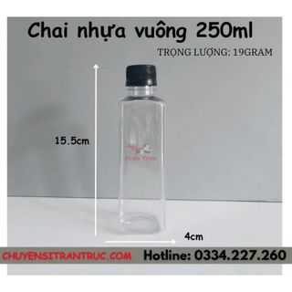 Chai Nhựa Vuông 250ml