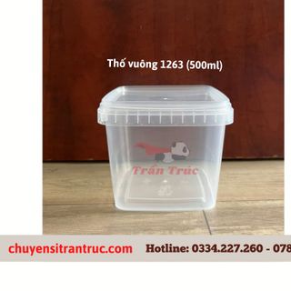 Thố nhựa vuông 1263-500ml