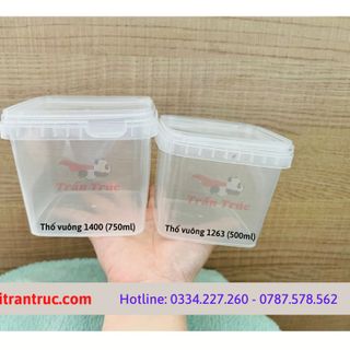 Thố nhựa vuông 1263-500ml